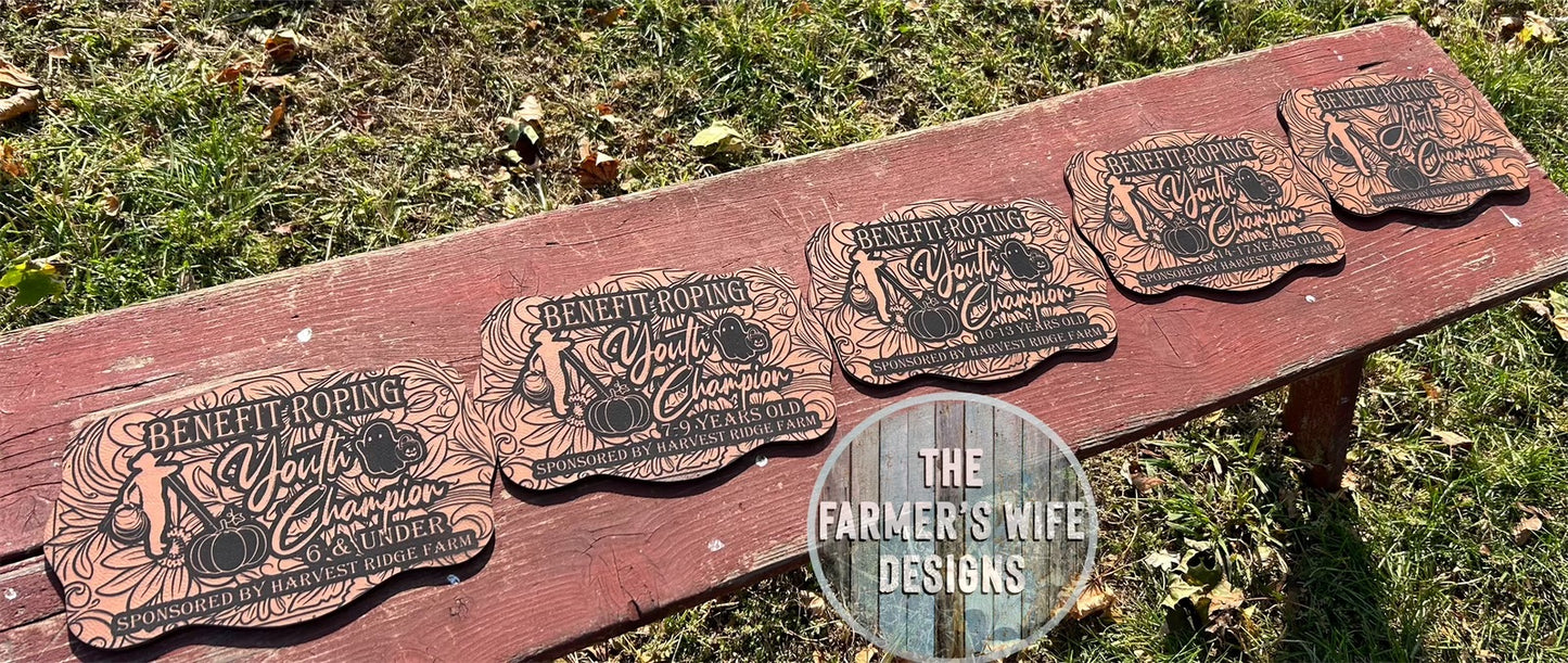 Engraved Faux Leather Buckle Plaque