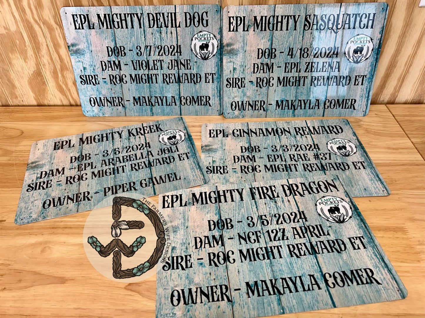Large Stall Signs