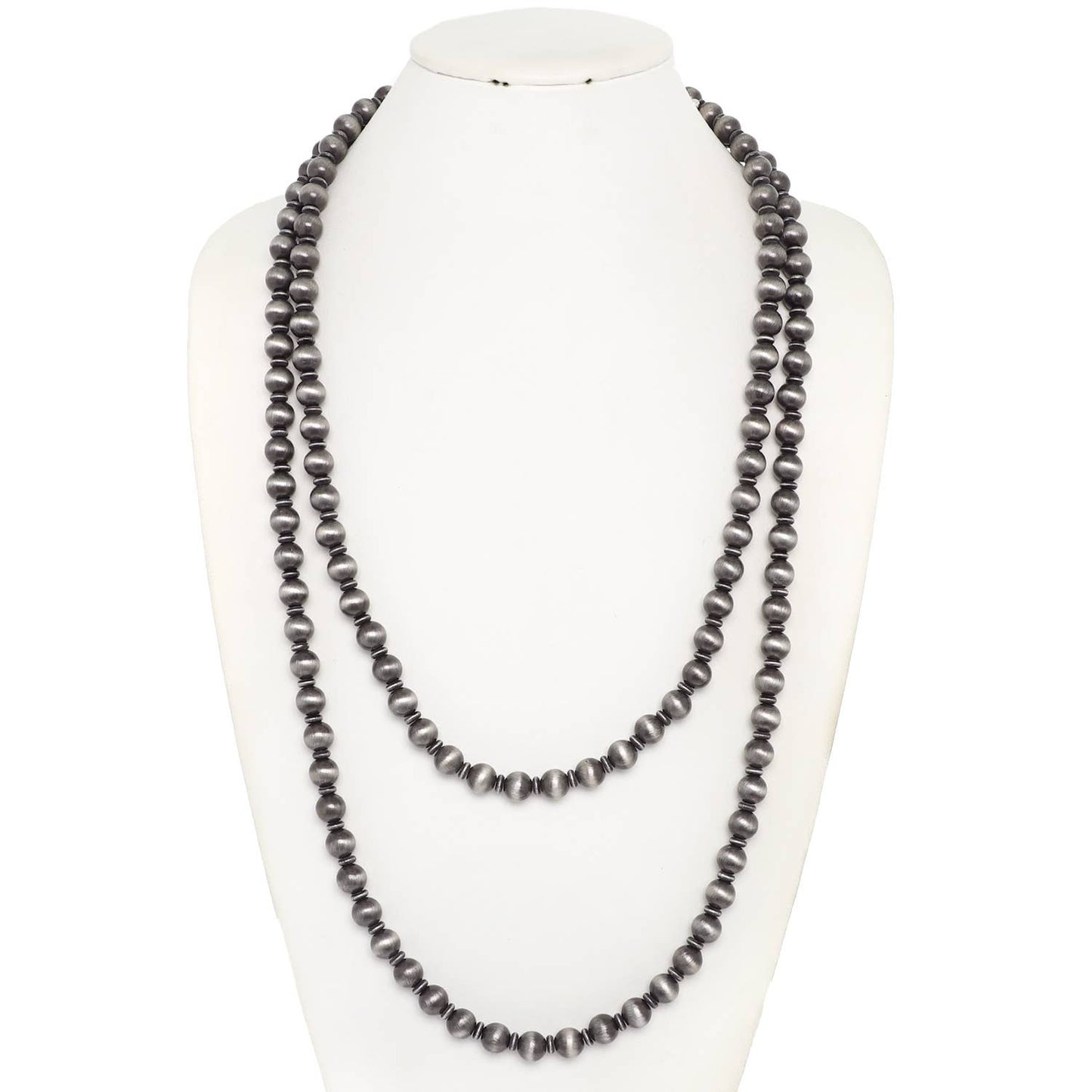 Western Metallic Bead Wrap Necklace