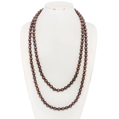 Western Metallic Bead Wrap Necklace