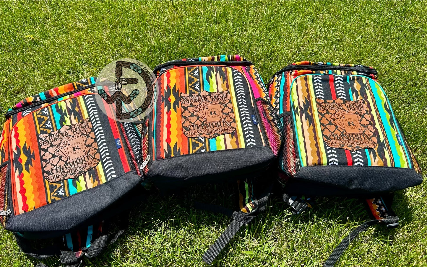 Backpack Cooler Bag with Engraved Patch