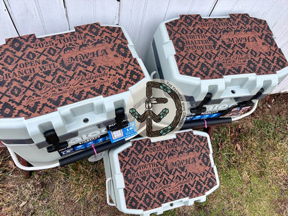 Engraved Faux Leather Cooler Topper