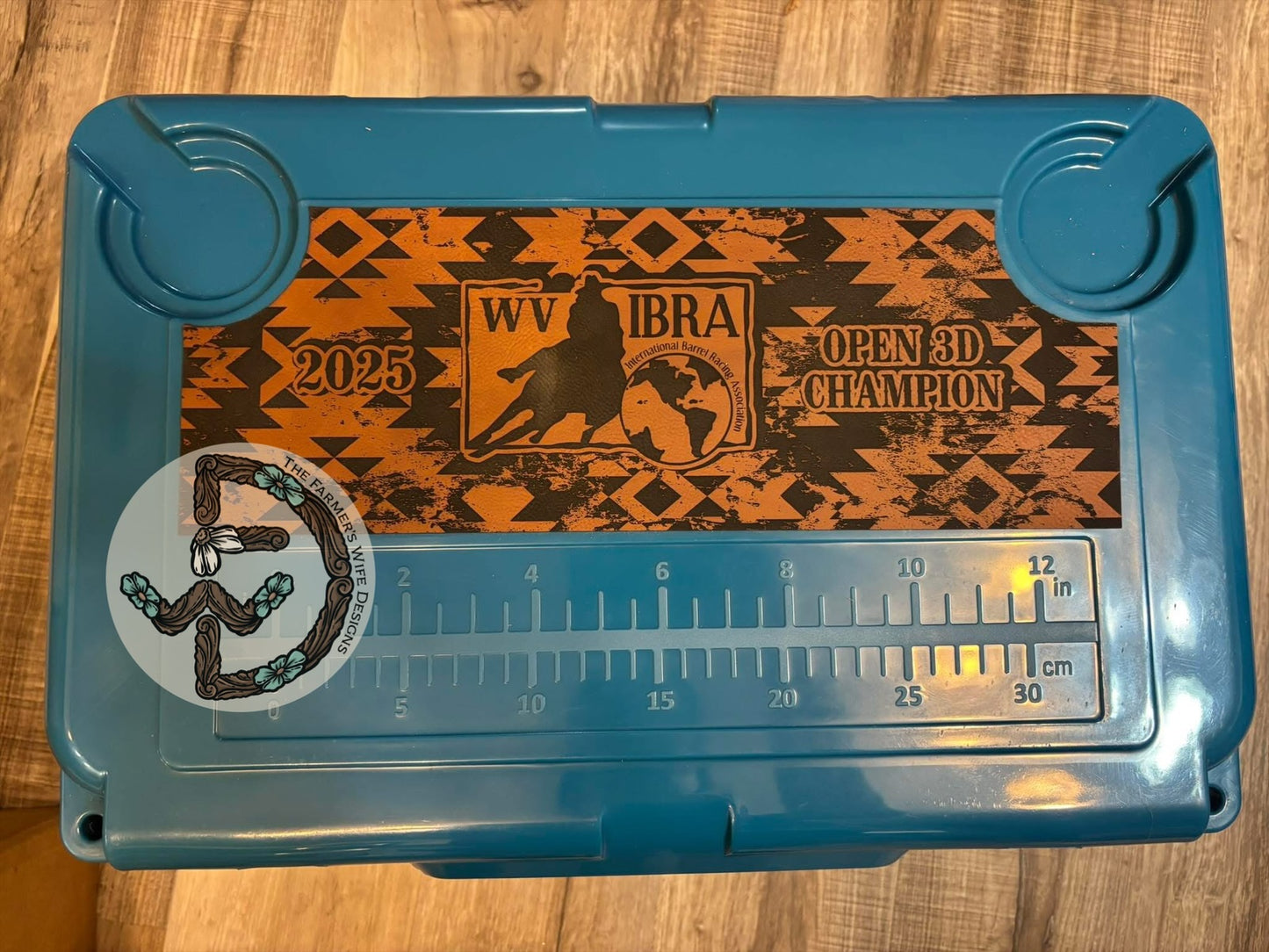 Engraved Faux Leather Cooler Topper