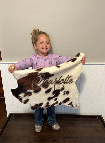 Engraved Small Cow Hide