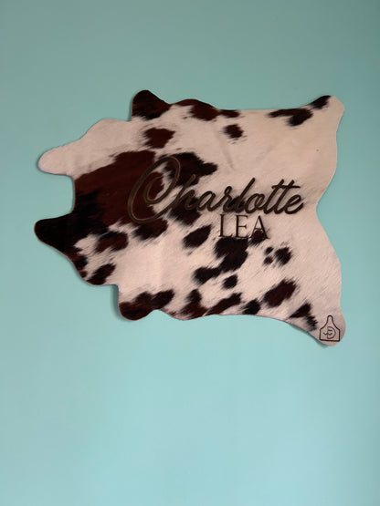 Engraved Small Cow Hide