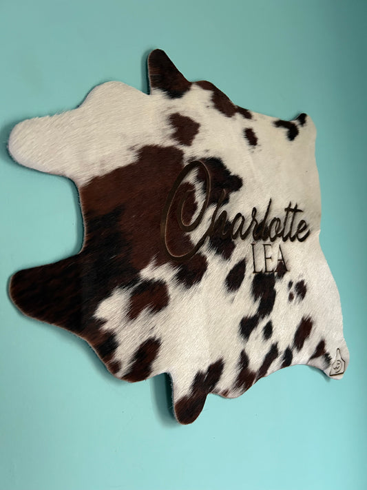 Engraved Small Cow Hide