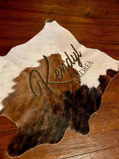 Engraved Small Cow Hide