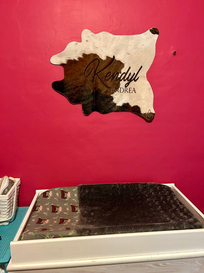 Engraved Small Cow Hide