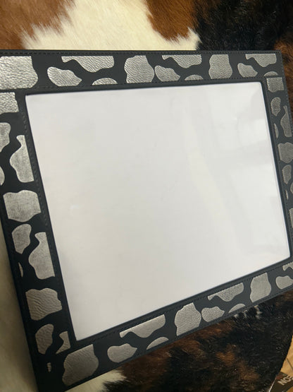 *LIMTED QUANTITY* Engraved Faux Leather Picture Frame