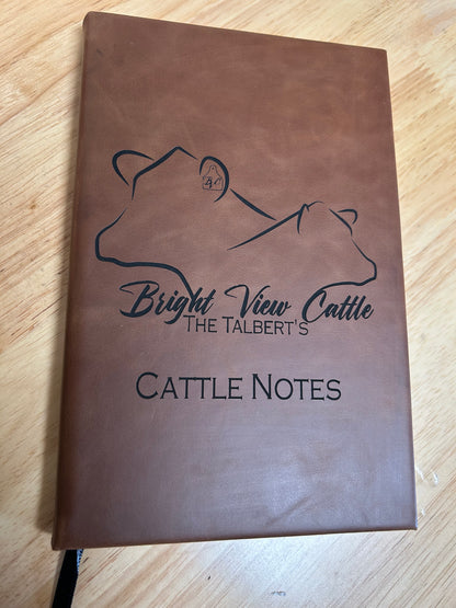 Custom Engraved Leatherette Notebook