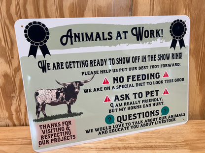 Show Animal Rules Sign