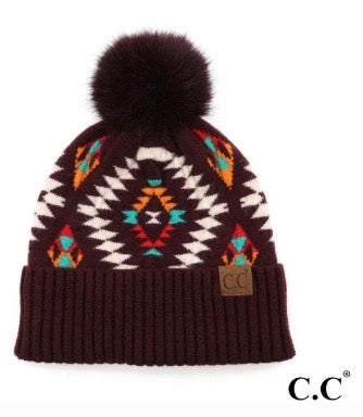 Aztec CC  Beanie w/ Patch *Limited Quantities*