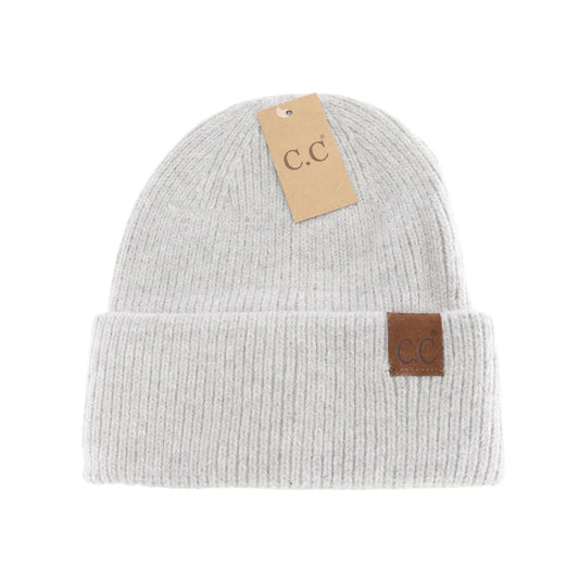 Ribbed Double Cuff Beanie