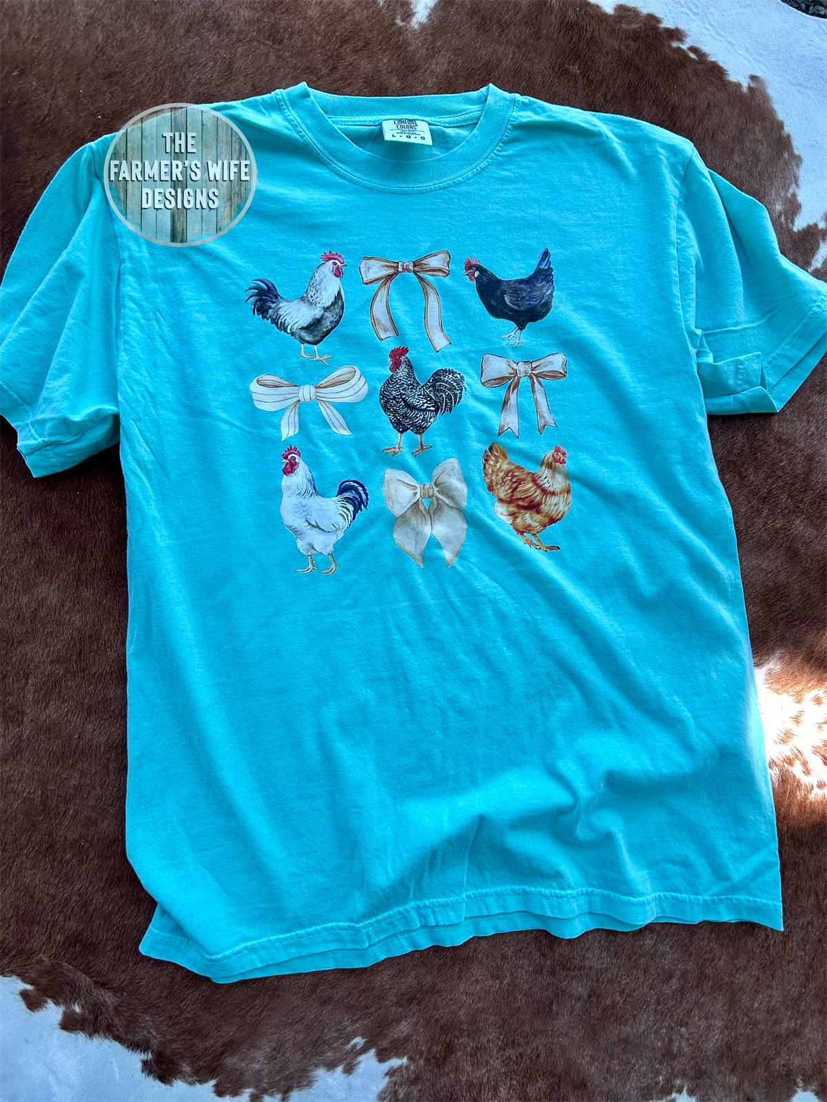 Chicken Bow Comfort Colors Shirt