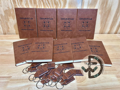 Custom Engraved Leatherette Notebook