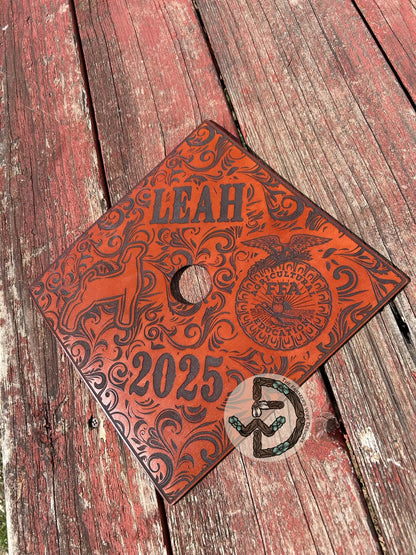 Leather Graduation Cap Cover