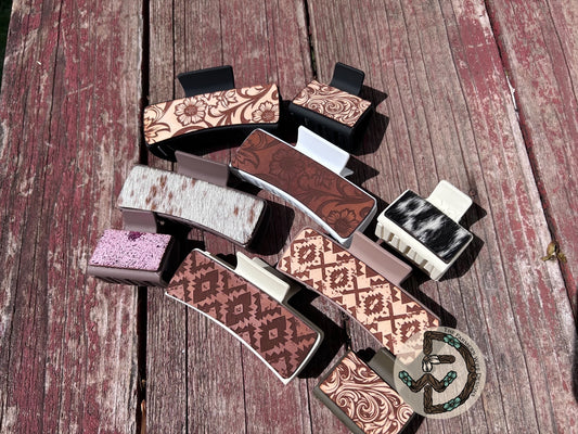 Leather Claw Clips RTS