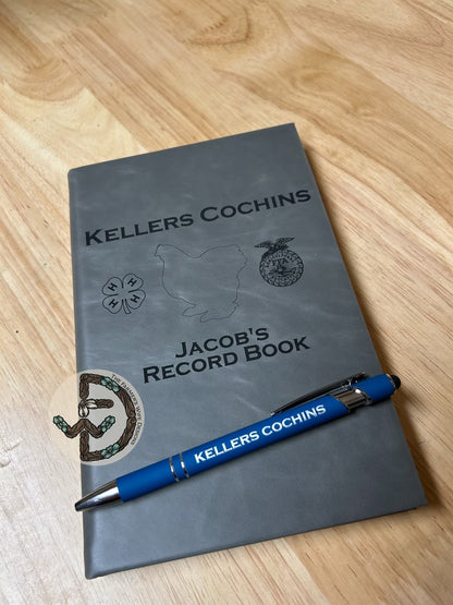 Custom Engraved Leatherette Notebook