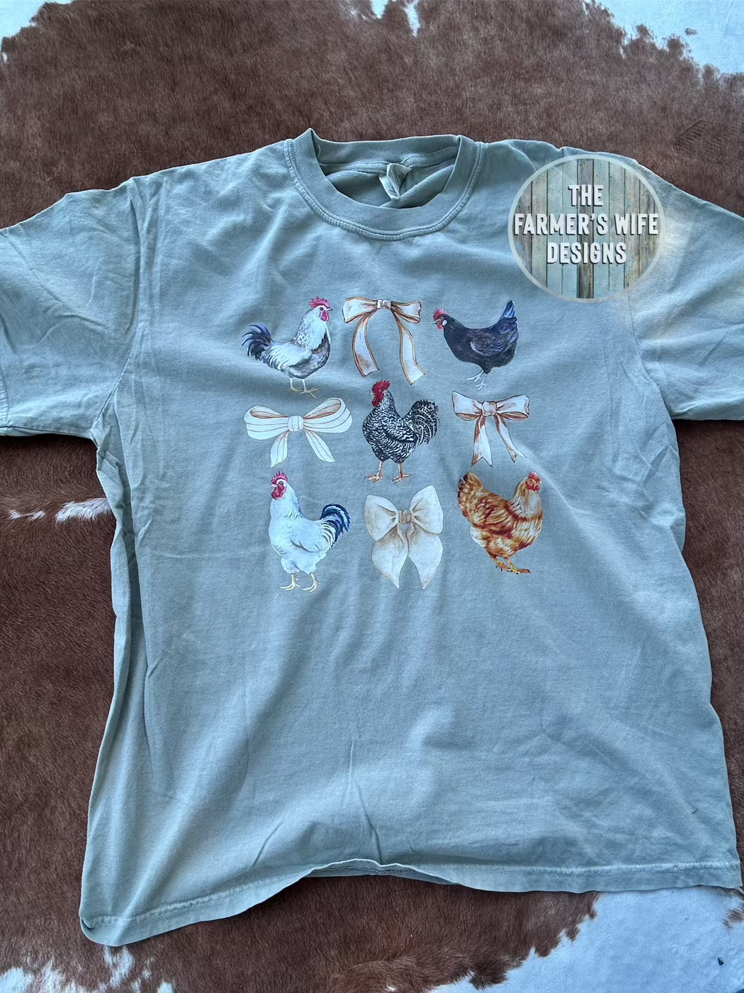 Chicken Bow Comfort Colors Shirt