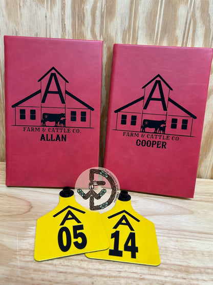 Custom Engraved Leatherette Notebook