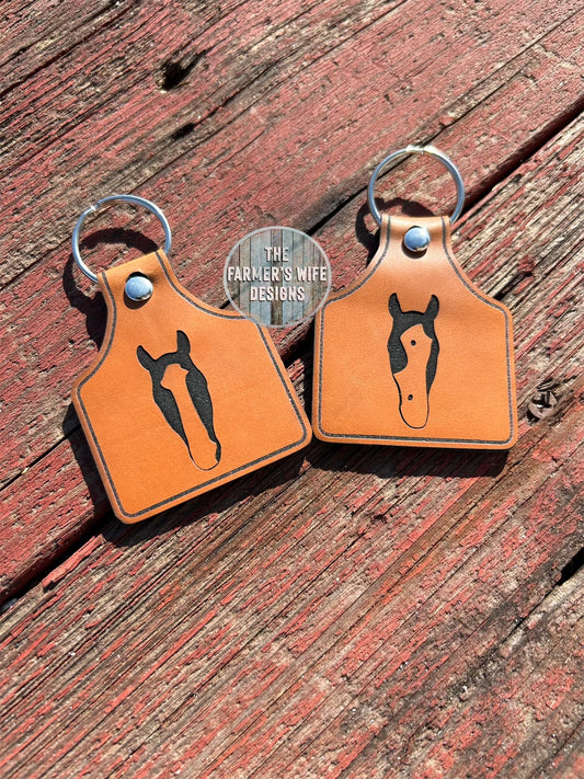 Hand Drawn Horse Marking Keychain