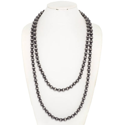 Western Metallic Bead Wrap Necklace