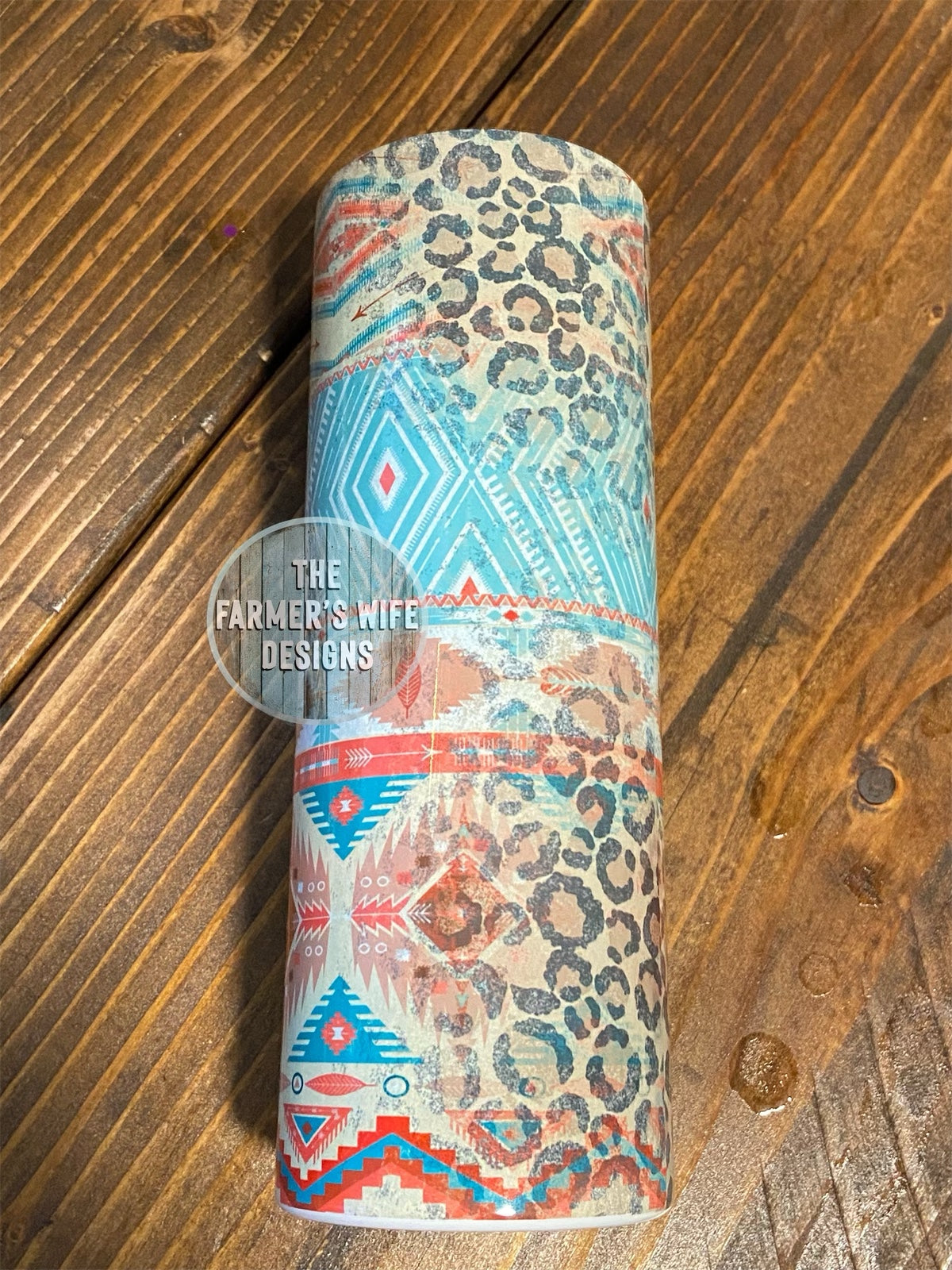 Aztec/cheetah Tumbler